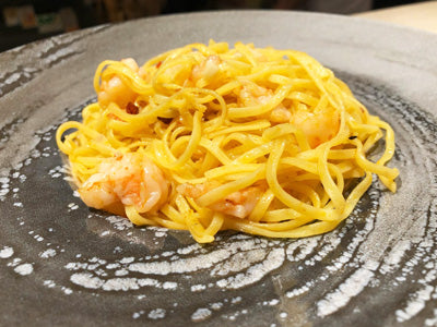 TAGLIOLINI PICCANTI CON GAMBERI